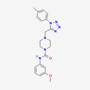 N-(3-methoxyphenyl)-4-((1-(p-tolyl)-1H-tetrazol-5-yl)methyl)piperazine-1-carboxamide