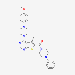 (4-(4-(4-Methoxyphenyl)piperazin-1-yl)-5-methylthieno[2,3-d]pyrimidin-6-yl)(4-phenylpiperazin-1-yl)methanone