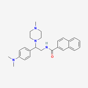 N-(2-(4-(dimethylamino)phenyl)-2-(4-methylpiperazin-1-yl)ethyl)-2-naphthamide