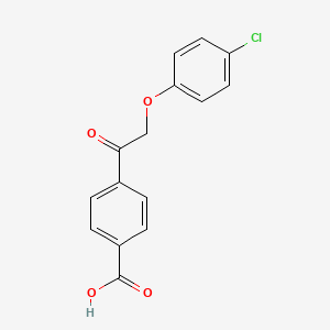 molecular formula C15H11ClO4 B2755125 4-[2-(4-Chlorophenoxy)acetyl]benzoic acid CAS No. 1267974-59-3