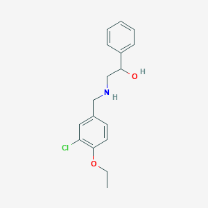 molecular formula C17H20ClNO2 B275513 2-[(3-Chloro-4-ethoxybenzyl)amino]-1-phenylethanol 