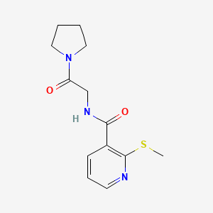 molecular formula C13H17N3O2S B2755141 2-(methylsulfanyl)-N-[2-oxo-2-(pyrrolidin-1-yl)ethyl]pyridine-3-carboxamide CAS No. 1210187-14-6