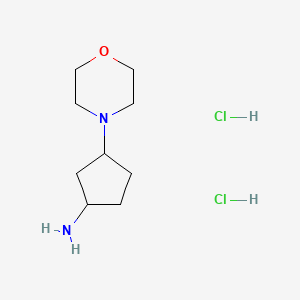 molecular formula C9H20Cl2N2O B2755142 3-Morpholin-4-ylcyclopentan-1-amine;dihydrochloride CAS No. 2445792-71-0