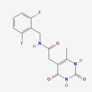 molecular formula C14H13F2N3O3 B2755149 N-(2,6-difluorobenzyl)-2-(6-methyl-2,4-dioxo-1,2,3,4-tetrahydropyrimidin-5-yl)acetamide CAS No. 1203128-46-4