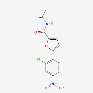 molecular formula C14H13ClN2O4 B2755150 5-(2-chloro-4-nitrophenyl)-N-isopropylfuran-2-carboxamide CAS No. 618397-15-2