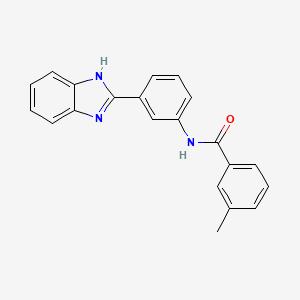 molecular formula C21H17N3O B2755153 N-[3-(1H-benzimidazol-2-yl)phenyl]-3-methylbenzamide CAS No. 305357-89-5