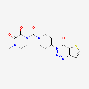 1-ethyl-4-(4-(4-oxothieno[3,2-d][1,2,3]triazin-3(4H)-yl)piperidine-1-carbonyl)piperazine-2,3-dione