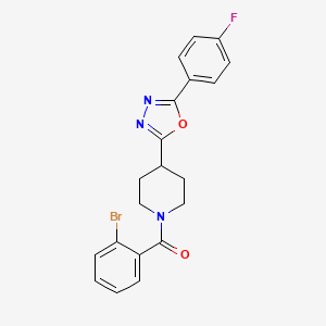 (2-Bromophenyl)(4-(5-(4-fluorophenyl)-1,3,4-oxadiazol-2-yl)piperidin-1-yl)methanone