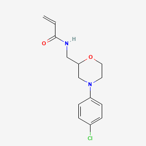 molecular formula C14H17ClN2O2 B2755177 N-[[4-(4-chlorophenyl)morpholin-2-yl]methyl]prop-2-enamide CAS No. 2094472-98-5