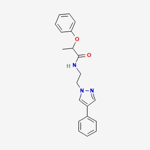 2-phenoxy-N-(2-(4-phenyl-1H-pyrazol-1-yl)ethyl)propanamide
