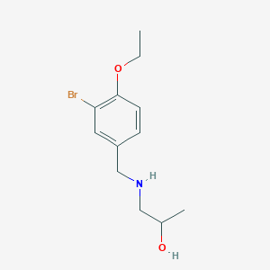 molecular formula C12H18BrNO2 B275519 1-[(3-Bromo-4-ethoxybenzyl)amino]propan-2-ol 