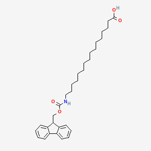 16-((((9H-fluoren-9-yl)methoxy)carbonyl)amino)hexadecanoic acid