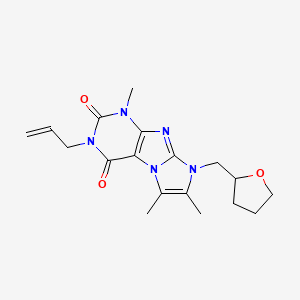 4,7,8-Trimethyl-6-(oxolan-2-ylmethyl)-2-prop-2-enylpurino[7,8-a]imidazole-1,3-dione