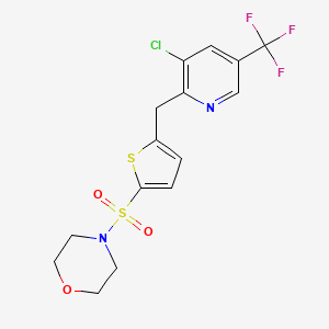 4-[(5-{[3-Chloro-5-(trifluoromethyl)-2-pyridinyl]methyl}-2-thienyl)sulfonyl]morpholine