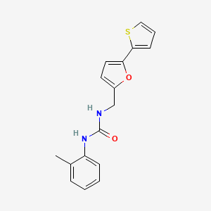 molecular formula C17H16N2O2S B2755204 1-((5-(Thiophen-2-yl)furan-2-yl)methyl)-3-(o-tolyl)urea CAS No. 2034436-05-8