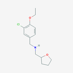 molecular formula C14H20ClNO2 B275521 1-(3-chloro-4-ethoxyphenyl)-N-(tetrahydrofuran-2-ylmethyl)methanamine 