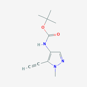 molecular formula C11H15N3O2 B2755211 Tert-butyl N-(5-ethynyl-1-methylpyrazol-4-yl)carbamate CAS No. 2460748-61-0