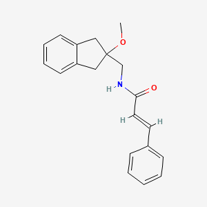 molecular formula C20H21NO2 B2755214 N-((2-甲氧基-2,3-二氢-1H-茚-2-基)甲基)肉桂酰胺 CAS No. 2035004-87-4