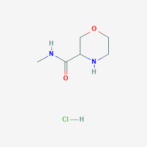 molecular formula C6H13ClN2O2 B2755215 N-Methylmorpholine-3-carboxamide;hydrochloride CAS No. 2247102-26-5