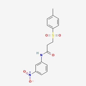 molecular formula C16H16N2O5S B2755216 3-[(4-methylphenyl)sulfonyl]-N-(3-nitrophenyl)propanamide CAS No. 697772-73-9