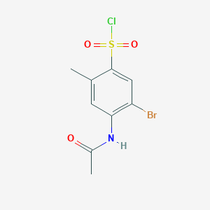 5-Bromo-4-acetamido-2-methylbenzene-1-sulfonyl chloride