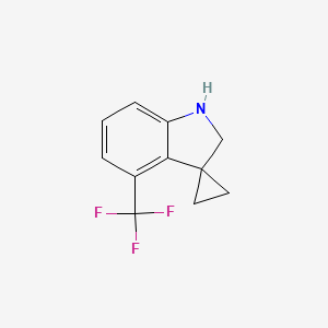 molecular formula C11H10F3N B2755228 4'-(Trifluoromethyl)spiro[cyclopropane-1,3'-indoline] CAS No. 1823881-89-5