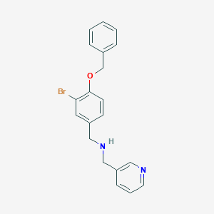 molecular formula C20H19BrN2O B275523 1-[4-(benzyloxy)-3-bromophenyl]-N-(pyridin-3-ylmethyl)methanamine 