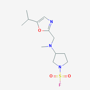 3-[Methyl-[(5-propan-2-yl-1,3-oxazol-2-yl)methyl]amino]pyrrolidine-1-sulfonyl fluoride