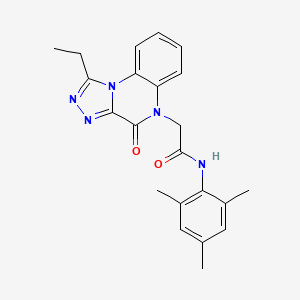 molecular formula C22H23N5O2 B2755242 2-(1-乙基-4-氧代-[1,2,4]三唑并[4,3-a]喹喔啉-5(4H)-基)-N-二甲苯基乙酰胺 CAS No. 1358415-25-4
