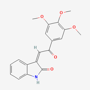 molecular formula C19H17NO5 B2755243 (3Z)-3-[2-oxo-2-(3,4,5-trimethoxyphenyl)ethylidene]-1H-indol-2-one CAS No. 384363-88-6