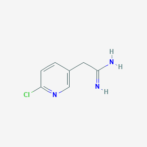 molecular formula C7H8ClN3 B2755244 2-(6-Chloropyridin-3-YL)ethanimidamide CAS No. 1378822-92-4