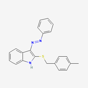 2-[(4-methylbenzyl)sulfanyl]-3H-indol-3-one N-phenylhydrazone