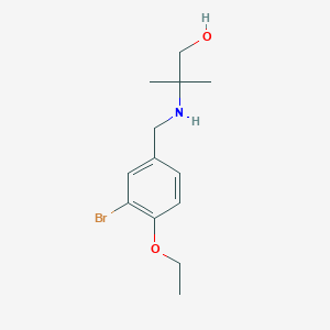 molecular formula C13H20BrNO2 B275526 2-[(3-Bromo-4-ethoxyphenyl)methylamino]-2-methylpropan-1-ol 