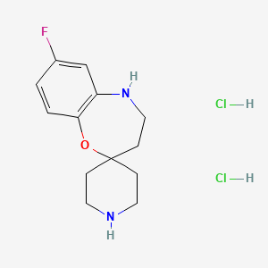 7-Fluoro-4,5-dihydro-3H-spiro[1,5-benzoxazepine-2,4'-piperidine]dihydrochloride