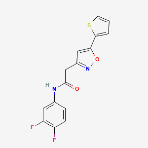 N-(3,4-difluorophenyl)-2-(5-(thiophen-2-yl)isoxazol-3-yl)acetamide