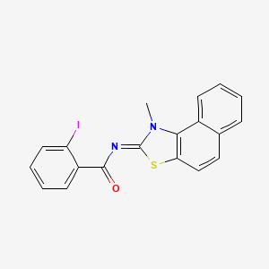 (E)-2-iodo-N-(1-methylnaphtho[1,2-d]thiazol-2(1H)-ylidene)benzamide