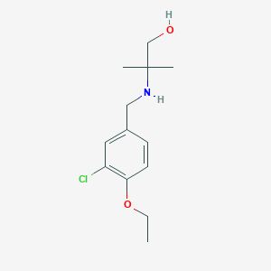 molecular formula C13H20ClNO2 B275527 2-[(3-Chloro-4-ethoxybenzyl)amino]-2-methylpropan-1-ol 