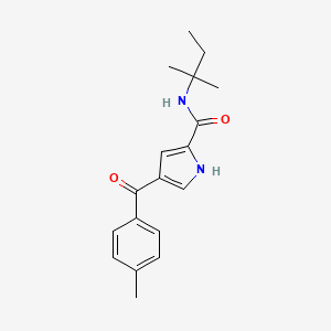 4-(4-methylbenzoyl)-N-(2-methylbutan-2-yl)-1H-pyrrole-2-carboxamide