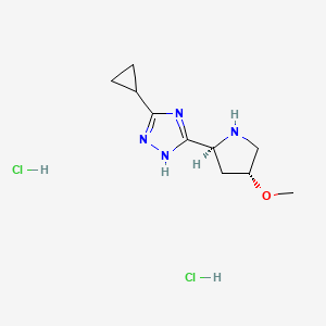 3-cyclopropyl-5-[(2S,4R)-4-methoxypyrrolidin-2-yl]-1H-1,2,4-triazole dihydrochloride