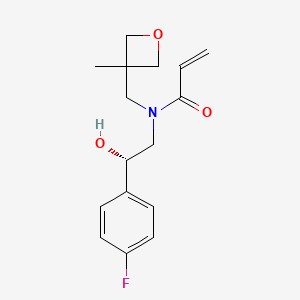 N-[(2S)-2-(4-Fluorophenyl)-2-hydroxyethyl]-N-[(3-methyloxetan-3-yl)methyl]prop-2-enamide