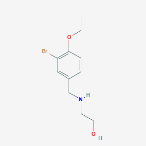 molecular formula C11H16BrNO2 B275529 2-[(3-Bromo-4-ethoxybenzyl)amino]ethanol 