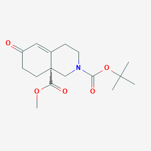 molecular formula C16H23NO5 B2755295 2-tert-butyl 8a-methyl (8aR)-6-oxo-1,2,3,4,6,7,8,8a-octahydroisoquinoline-2,8a-dicarboxylate CAS No. 445312-74-3