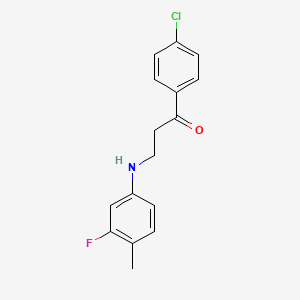 1-(4-Chlorophenyl)-3-(3-fluoro-4-methylanilino)-1-propanone