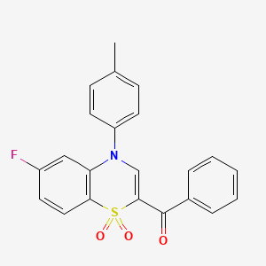 [6-fluoro-4-(4-methylphenyl)-1,1-dioxido-4H-1,4-benzothiazin-2-yl](phenyl)methanone