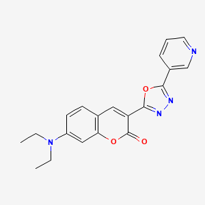 molecular formula C20H18N4O3 B2755331 7-(二乙基氨基)-3-[5-(吡啶-3-基)-1,3,4-噁二唑-2-基]-2H-香豆素-2-酮 CAS No. 333773-20-9