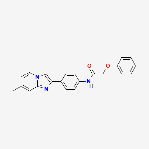 molecular formula C22H19N3O2 B2755344 N-(4-(7-甲基咪唑并[1,2-a]吡啶-2-基)苯基)-2-苯氧基乙酰胺 CAS No. 887198-34-7