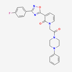 3-(3-(4-fluorophenyl)-1,2,4-oxadiazol-5-yl)-1-(2-oxo-2-(4-phenylpiperazin-1-yl)ethyl)pyridin-2(1H)-one
