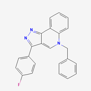 molecular formula C23H16FN3 B2755352 5-benzyl-3-(4-fluorophenyl)-5H-pyrazolo[4,3-c]quinoline CAS No. 866342-44-1