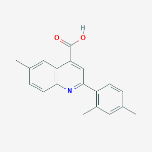molecular formula C19H17NO2 B2755354 2-(2,4-Dimethylphenyl)-6-methylquinoline-4-carboxylic acid CAS No. 433243-08-4