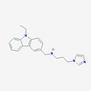 N-[(9-ethyl-9H-carbazol-3-yl)methyl]-3-(1H-imidazol-1-yl)propan-1-amine